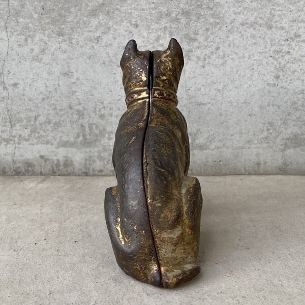 画像3: VINTAGE COINBANK PIGGY BANK  BOXER DOG ヴィンテージ 貯金箱 コインバンク / コレクタブル オブジェ キャストアイアン ボクサー 犬 動物 鋳物 置物 アメリカ (2) (3)