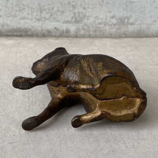 画像8: VINTAGE COINBANK PIGGY BANK  BOXER DOG ヴィンテージ 貯金箱 コインバンク / コレクタブル オブジェ キャストアイアン ボクサー 犬 動物 鋳物 置物 アメリカ (1) (8)