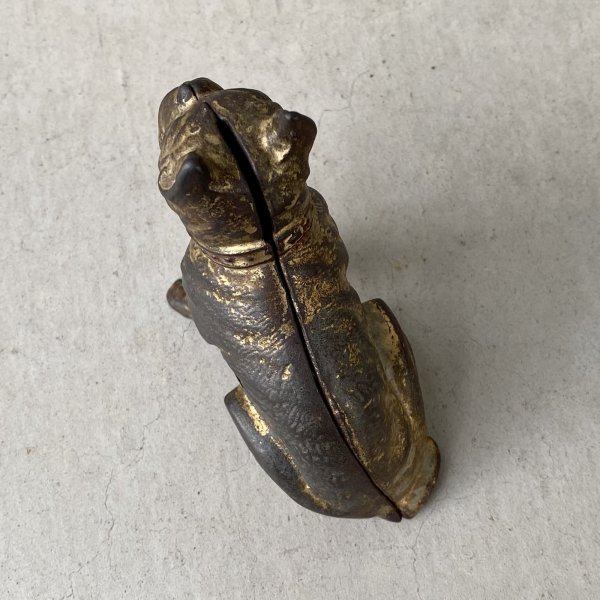 画像6: VINTAGE COINBANK PIGGY BANK  BOXER DOG ヴィンテージ 貯金箱 コインバンク / コレクタブル オブジェ キャストアイアン ボクサー 犬 動物 鋳物 置物 アメリカ (2) (6)