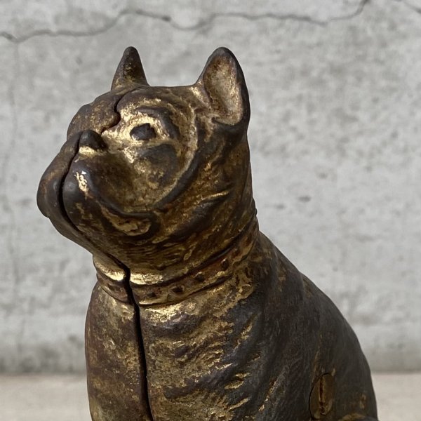 画像8: VINTAGE COINBANK PIGGY BANK  BOXER DOG ヴィンテージ 貯金箱 コインバンク / コレクタブル オブジェ キャストアイアン ボクサー 犬 動物 鋳物 置物 アメリカ (2) (8)
