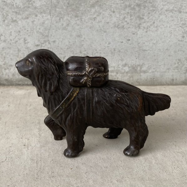 画像5: VINTAGE COINBANK PIGGY BANK  ST BERNARD ヴィンテージ 貯金箱 コインバンク / コレクタブル オブジェ キャストアイアン セントバーナード 犬 動物 鋳物 置物 アメリカ (2) (5)