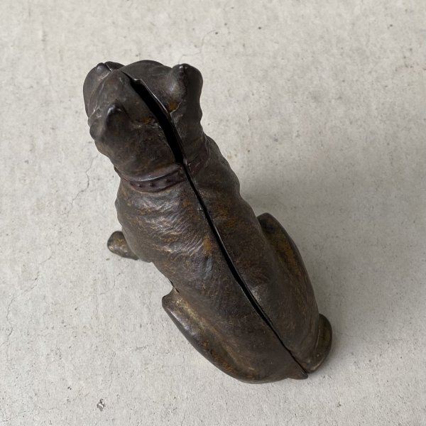 画像6: VINTAGE COINBANK PIGGY BANK  BOXER DOG ヴィンテージ 貯金箱 コインバンク / コレクタブル オブジェ キャストアイアン ボクサー 犬 動物 鋳物 置物 アメリカ (1) (6)