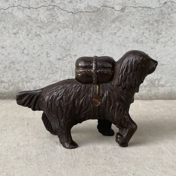 画像4: VINTAGE COINBANK PIGGY BANK  ST BERNARD ヴィンテージ 貯金箱 コインバンク / コレクタブル オブジェ キャストアイアン セントバーナード 犬 動物 鋳物 置物 アメリカ (2) (4)