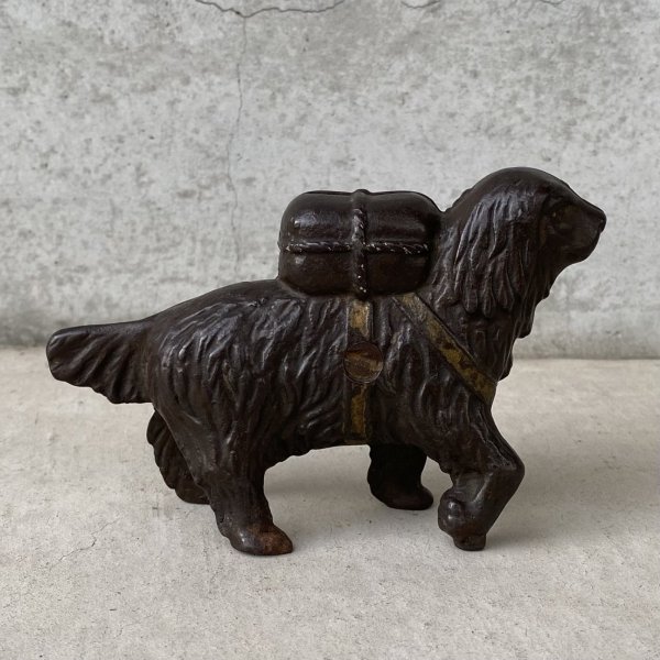 画像4: VINTAGE COINBANK PIGGY BANK  ST BERNARD ヴィンテージ 貯金箱 コインバンク / コレクタブル オブジェ キャストアイアン セントバーナード 犬 動物 鋳物 置物 アメリカ (1) (4)