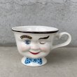 画像1: VINTAGE ANTIQUE BAILEYS CUP ヴィンテージ アンティーク ベイリーズ フェイスカップ / コレクタブル オブジェ ティーカップ マグカップ ノベルティ 陶器 食器 雑貨 (3) (1)