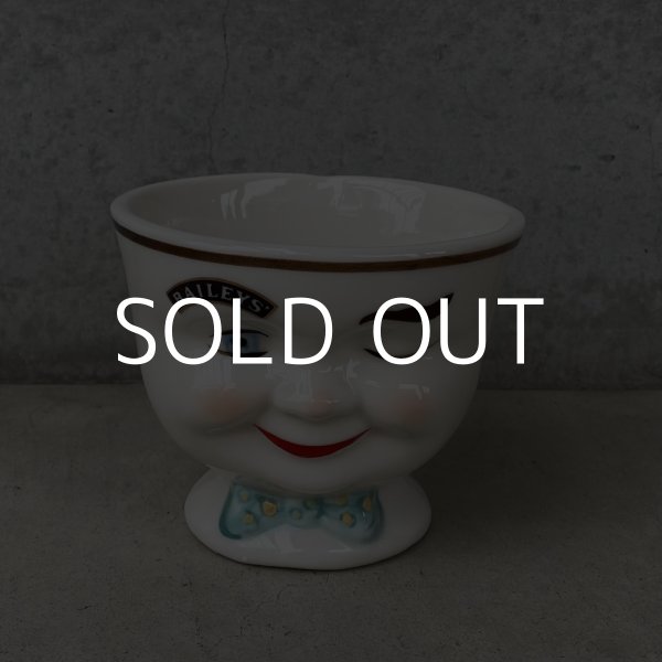 画像1: VINTAGE ANTIQUE BAILEYS SUGAR POT ヴィンテージ アンティーク ベイリーズ フェイスカップ シュガーポット / コレクタブル オブジェ ティーカップ マグカップ ノベルティ 陶器 食器 雑貨 (2) (1)