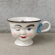 画像1: VINTAGE ANTIQUE BAILEYS CUP ヴィンテージ アンティーク ベイリーズ フェイスカップ / コレクタブル オブジェ ティーカップ マグカップ ノベルティ 女の子 陶器 食器 雑貨 (5) (1)