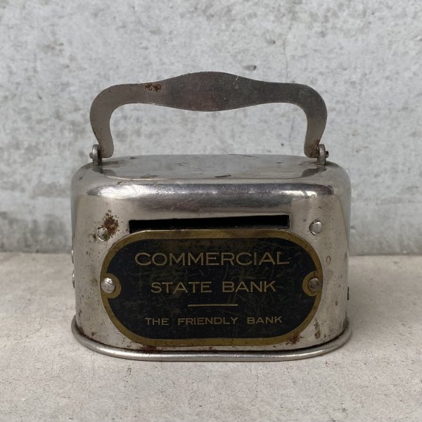 画像2: VINTAGE ANTIQUE COIN BANK STRONGHART CO ヴィンテージ アンティーク コインバンク 貯金箱 / コレクタブル オブジェ インテリア ノベルティー 銀行 鍵付き アメリカ USA  (2)