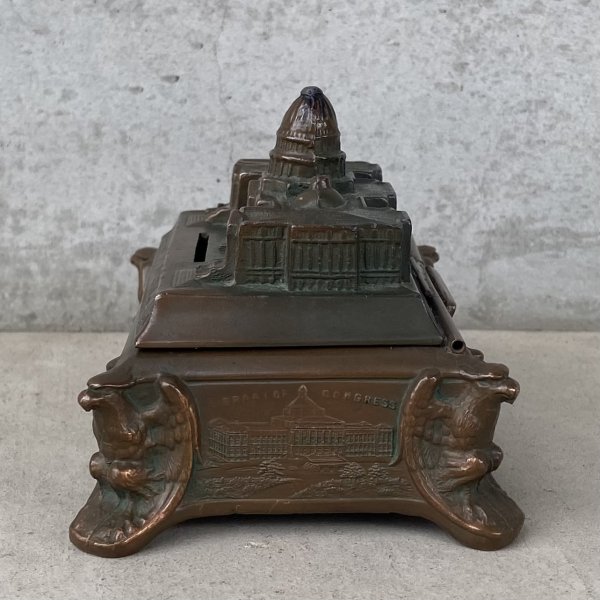 画像5: VINTAGE ANTIQUE COIN BANK THE CAPITOL WASINGTON DC ヴィンテージ アンティーク コインバンク 貯金箱 ワシントン / コレクタブル オブジェ インテリア  スーベニア 小物入れ アメリカ USA  (5)