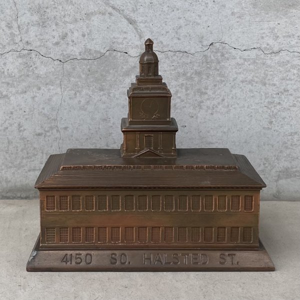 画像3: VINTAGE ANTIQUE COIN BANK THE LIVE STOCK NATIONAL BANK ヴィンテージ アンティーク コインバンク 貯金箱 / コレクタブル オブジェ インテリア ノベルティー 銀行 アメリカ USA  (3)