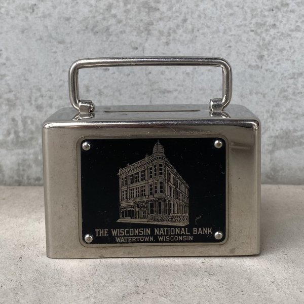 画像2: VINTAGE ANTIQUE COIN BANK AUTOMATIC RECORDING SAFE CO ヴィンテージ アンティーク コインバンク 貯金箱 / コレクタブル オブジェ インテリア ノベルティー 銀行 鍵付き アメリカ USA  (2)
