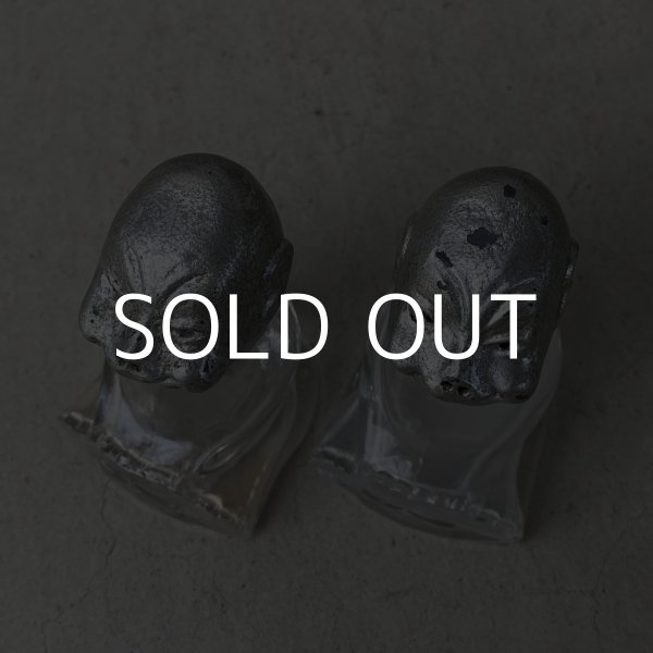 画像5: VINTAGE ANTIQUE BILLIKEN SALT AND PEPPER SHAKERS ヴィンテージ アンティーク ビリケン ソルト＆ペッパー 塩胡椒入れ / コレクタブル ガラス オブジェ アメリカ (5)