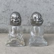 画像1: VINTAGE ANTIQUE BILLIKEN SALT AND PEPPER SHAKERS ヴィンテージ アンティーク ビリケン ソルト＆ペッパー 塩胡椒入れ / コレクタブル ガラス オブジェ アメリカ (1)