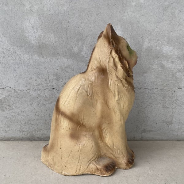 画像4: VINTAGE ANTIQUE CAT PIGGY BANK ヴィンテージ アンティーク 猫 コインバンク 貯金箱 オブジェ / コレクタブル ディスプレイ インテリア ねこ 置物 動物 アメリカ (4)