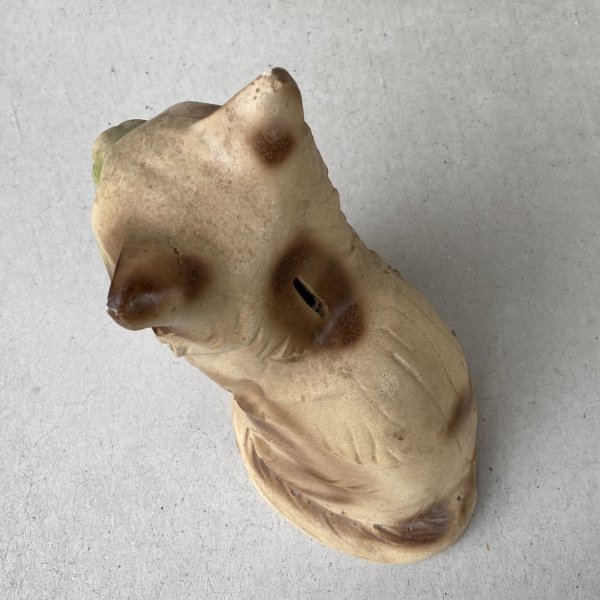 画像6: VINTAGE ANTIQUE CAT PIGGY BANK ヴィンテージ アンティーク 猫 コインバンク 貯金箱 オブジェ / コレクタブル ディスプレイ インテリア ねこ 置物 動物 アメリカ (6)
