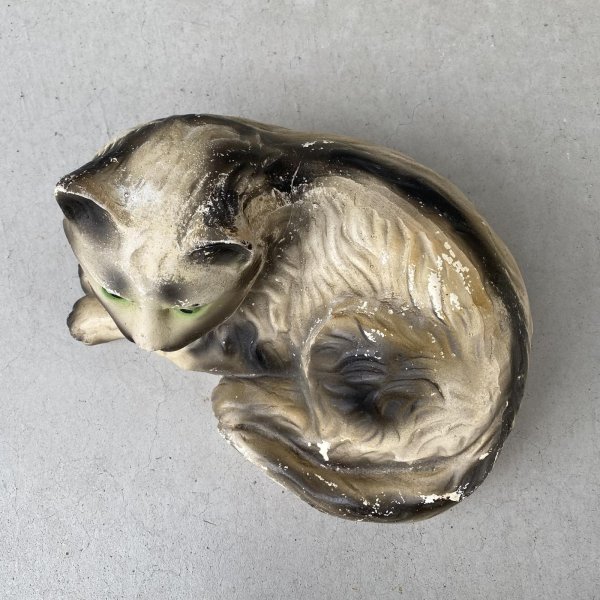 画像5: VINTAGE ANTIQUE CAT CHALKWEAR ヴィンテージ アンティーク 猫 ねこ チョークウェア オブジェ / コレクタブル ディスプレイ インテリア  置物 動物 アメリカ (2) (5)