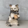 画像1: VINTAGE ANTIQUE CHALKWEAR CAT ヴィンテージ アンティーク チョークウェア 猫 ねこ オブジェ / コレクタブル ディスプレイ インテリア 置物 動物 アメリカ (1) (1)