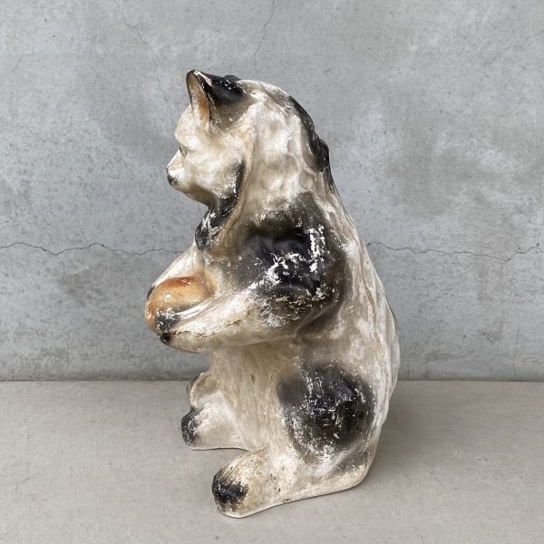 画像4: VINTAGE ANTIQUE CHALKWEAR CAT ヴィンテージ アンティーク チョークウェア 猫 ねこ オブジェ / コレクタブル ディスプレイ インテリア 置物 動物 アメリカ (1) (4)