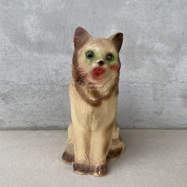 画像2: VINTAGE ANTIQUE CAT PIGGY BANK ヴィンテージ アンティーク 猫 コインバンク 貯金箱 オブジェ / コレクタブル ディスプレイ インテリア ねこ 置物 動物 アメリカ (2)