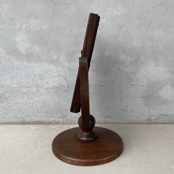 画像4: VINTAGE ANTIQUE MIRROR HAMILTON ヴィンテージ アンティーク スタンドミラー 鏡  / 卓上ミラー インテリア ディスプレイ ウッド 木製 雑貨 店舗什器 アメリカ USA (4)