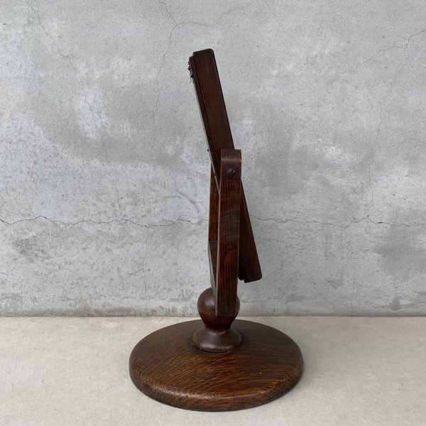 画像3: VINTAGE ANTIQUE MIRROR HAMILTON ヴィンテージ アンティーク スタンドミラー 鏡  / 卓上ミラー インテリア ディスプレイ ウッド 木製 雑貨 店舗什器 アメリカ USA (3)