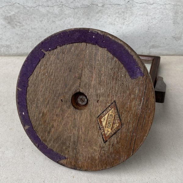 画像6: VINTAGE ANTIQUE MIRROR HAMILTON ヴィンテージ アンティーク スタンドミラー 鏡  / 卓上ミラー インテリア ディスプレイ ウッド 木製 雑貨 店舗什器 アメリカ USA (6)