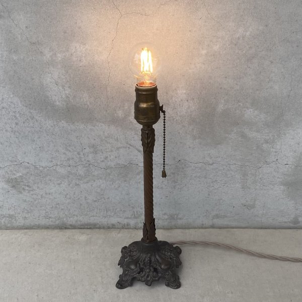 画像10: VINTAGE ANTIQUE DESKLAMP ヴィンテージ アンティーク デスクランプ スタンドライト 卓上ライト 照明 / テーブルランプ ろうそく型 キャンドル 店舗什器 アメリカ (10)