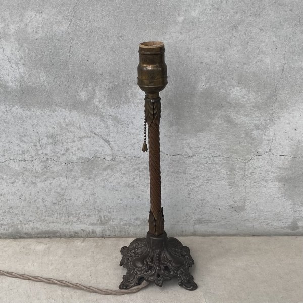 画像4: VINTAGE ANTIQUE DESKLAMP ヴィンテージ アンティーク デスクランプ スタンドライト 卓上ライト 照明 / テーブルランプ ろうそく型 キャンドル 店舗什器 アメリカ (4)