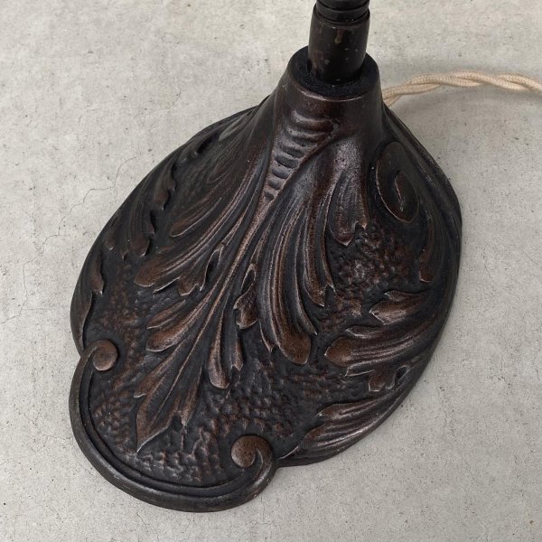 画像5: VINTAGE ANTIQUE DESKLAMP JAPANNED HUBBELL GE ヴィンテージ アンティーク デスクランプ スタンドライト ジャパンド ジャパンカラー 卓上ライト 照明 / ミルクガラスシェード グースネック コレクタブル 店舗什器 アメリカ (5)