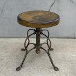 画像1: VINTAGE ANTIQUE TONK PIANO CHAIR STOOL  ヴィンテージ アンティーク ピアノチェア スツール 椅子 / 回転いす ウッド アイアン 木製 鉄 家具 店舗什器 アメリカ (2) (1)