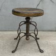 画像2: VINTAGE ANTIQUE TONK PIANO CHAIR STOOL  ヴィンテージ アンティーク ピアノチェア スツール 椅子 / 回転いす ウッド アイアン 木製 鉄 家具 店舗什器 アメリカ (2) (2)