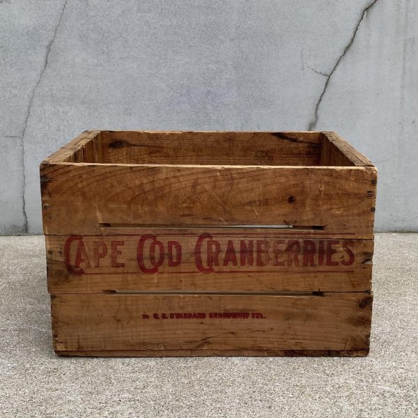 画像4: VINTAGE ANTIQUE WOOD CRATE WOODEN BOX J.J.BEATONS ヴィンテージ アンティーク ウッドボックス 木箱 / コレクタブル 収納 ケース ガレージ ガーデニング クランベリー 店舗什器 アメリカ USA   (4)