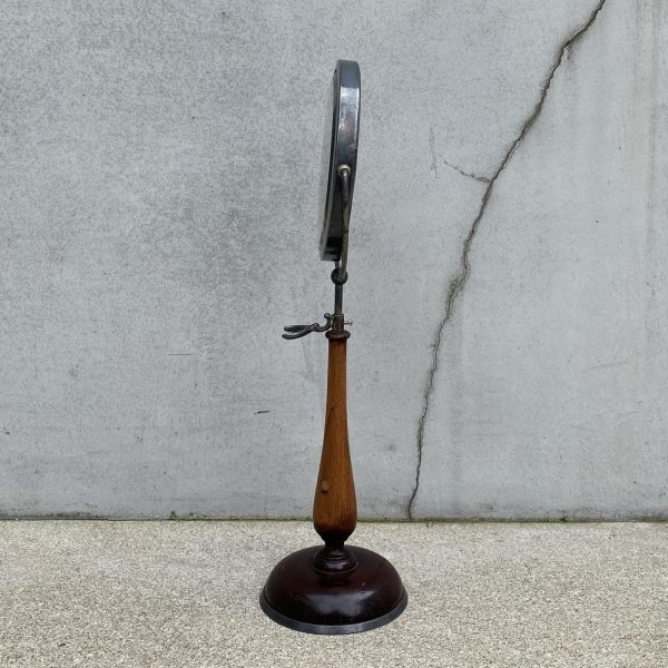 画像4: VINTAGE ANTIQUE MIRROR ヴィンテージ アンティーク スタンドミラー 鏡 / 卓上ミラー シェービングミラー インテリア ディスプレイ ウッド 木製 雑貨 店舗什器 化粧 アメリカ (3) (4)