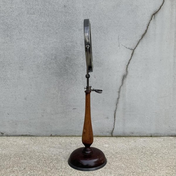 画像3: VINTAGE ANTIQUE MIRROR ヴィンテージ アンティーク スタンドミラー 鏡 / 卓上ミラー シェービングミラー インテリア ディスプレイ ウッド 木製 雑貨 店舗什器 化粧 アメリカ (3) (3)