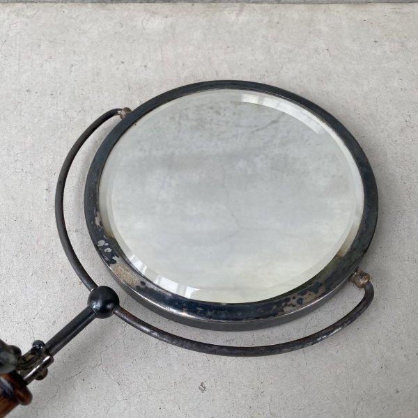 画像5: VINTAGE ANTIQUE MIRROR ヴィンテージ アンティーク スタンドミラー 鏡 / 卓上ミラー シェービングミラー インテリア ディスプレイ ウッド 木製 雑貨 店舗什器 化粧 アメリカ (3) (5)