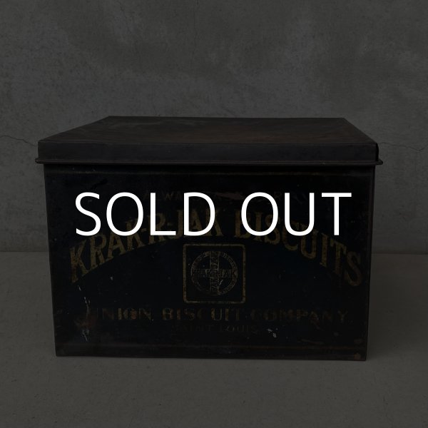 画像2: VINTAGE ANTIQUE KRAK-R-JAK  THE UNION BISCUIT CO. TIN CAN ヴィンテージ アンティーク  クラッカージャック ティン 缶 箱 ボックス / アドバタイジング  ビスケット ブリキ 小物入れ 収納 雑貨 企業物 アメリカ   (2)