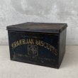 画像1: VINTAGE ANTIQUE KRAK-R-JAK  THE UNION BISCUIT CO. TIN CAN ヴィンテージ アンティーク  クラッカージャック ティン 缶 箱 ボックス / アドバタイジング  ビスケット ブリキ 小物入れ 収納 雑貨 企業物 アメリカ   (1)
