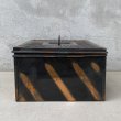 画像4: VINTAGE ANTIQUE JAPANNED BOX ヴィンテージ アンティーク ジャパンド ジャパンカラー ボックス / コレクタブル キャッシュボックス 金庫 ケース 箱 アメリカ (4)