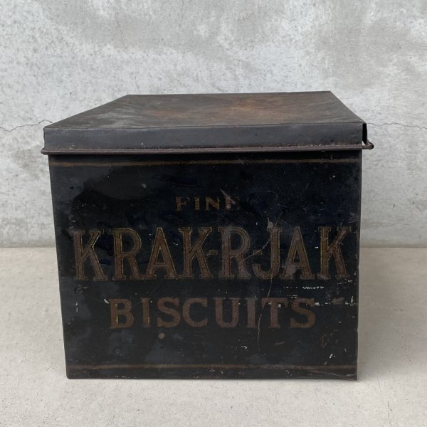 画像5: VINTAGE ANTIQUE KRAK-R-JAK  THE UNION BISCUIT CO. TIN CAN ヴィンテージ アンティーク  クラッカージャック ティン 缶 箱 ボックス / アドバタイジング  ビスケット ブリキ 小物入れ 収納 雑貨 企業物 アメリカ   (5)