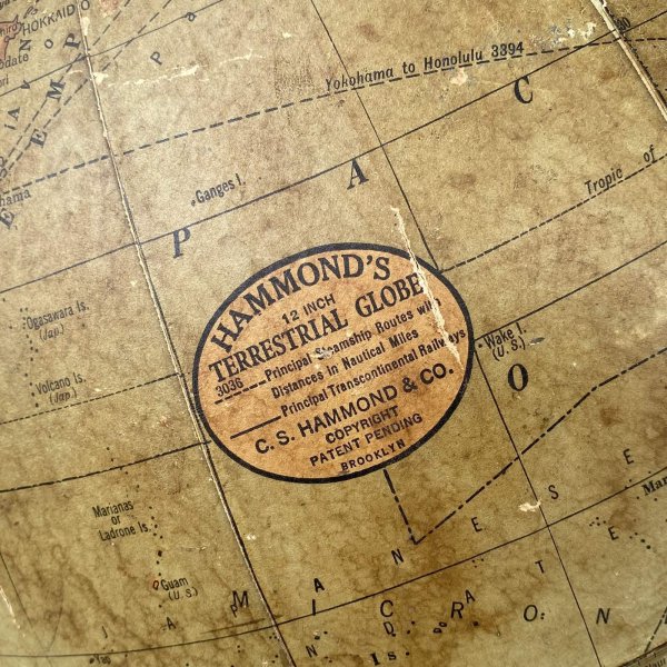 画像7: VINTAGE ANTIQUE C.S.HAMMOND&CO. GLOBE ヴィンテージ アンティーク 地球儀 / コレクタブル 地図 世界地図 インテリア 店舗什器 アメリカ USA  (7)