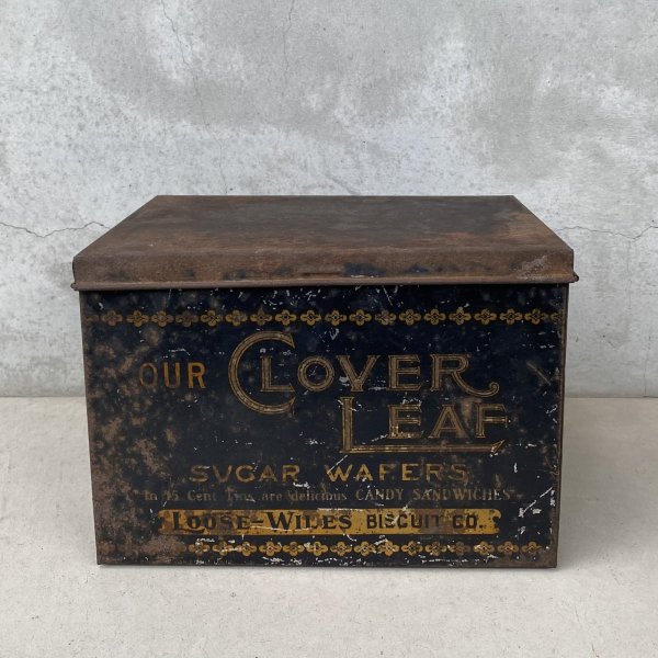 画像2: VINTAGE ANTIQUE LOOSE WILES BICUIT CO. TIN CAN ヴィンテージ アンティーク ビスケット ティン 缶  箱 ボックス / アドバタイジング  ブリキ 小物入れ 収納 雑貨 企業物 アメリカ (2)