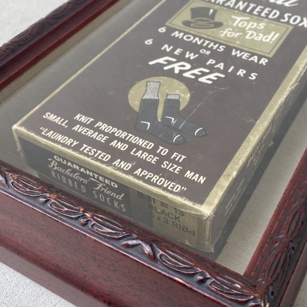 画像8: VINTAGE ANTIQUE BACHELOR'S FRIEND GUARANTEED SOX BOX ヴィンテージ アンティーク パッケージ 箱 / アドバタイジング コレクタブル ソックス ウォールインテリア ディスプレイ 企業物 アメリカ (8)