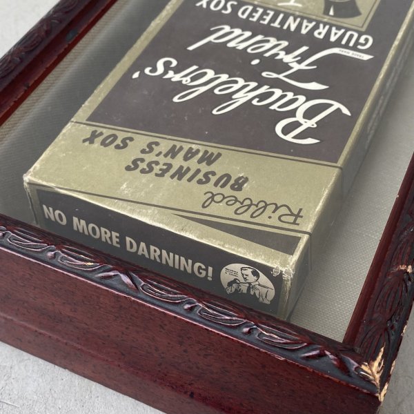 画像9: VINTAGE ANTIQUE BACHELOR'S FRIEND GUARANTEED SOX BOX ヴィンテージ アンティーク パッケージ 箱 / アドバタイジング コレクタブル ソックス ウォールインテリア ディスプレイ 企業物 アメリカ (9)