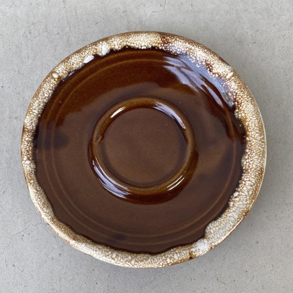 画像2: VINTAGE ANTIQUE CUP AND SAUCER ヴィンテージ アンティーク カップ＆ソーサー マグ 食器 陶器 / コーヒーカップ ブラウン 茶色 カフェ 喫茶店 店舗什器 アメリカ (2) (2)