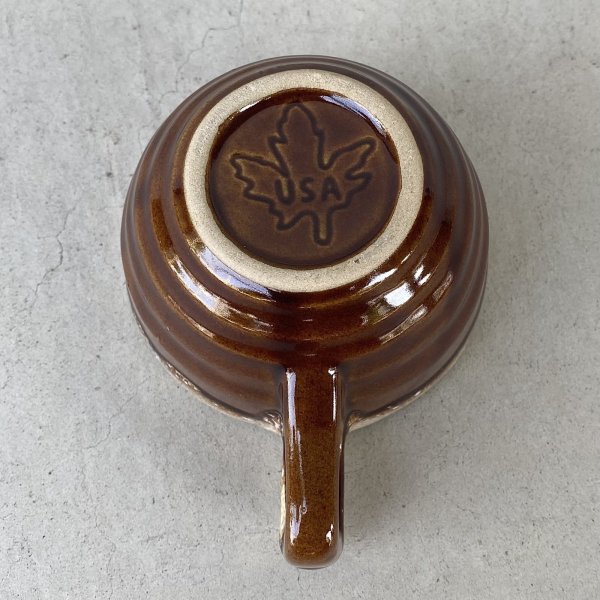 画像5: VINTAGE ANTIQUE CUP AND SAUCER ヴィンテージ アンティーク カップ＆ソーサー マグ 食器 陶器 / コーヒーカップ ブラウン 茶色 カフェ 喫茶店 店舗什器 アメリカ (2) (5)