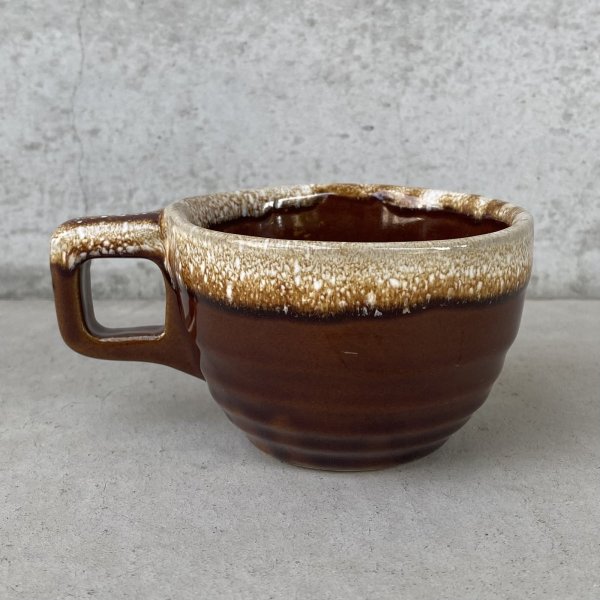 画像7: VINTAGE ANTIQUE CUP AND SAUCER ヴィンテージ アンティーク カップ＆ソーサー マグ 食器 陶器 / コーヒーカップ ブラウン 茶色 カフェ 喫茶店 店舗什器 アメリカ (1) (7)