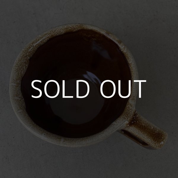 画像4: VINTAGE ANTIQUE CUP AND SAUCER ヴィンテージ アンティーク カップ＆ソーサー マグ 食器 陶器 / コーヒーカップ ブラウン 茶色 カフェ 喫茶店 店舗什器 アメリカ (2) (4)