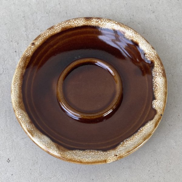 画像2: VINTAGE ANTIQUE CUP AND SAUCER ヴィンテージ アンティーク カップ＆ソーサー マグ 食器 陶器 / コーヒーカップ ブラウン 茶色 カフェ 喫茶店 店舗什器 アメリカ (1) (2)