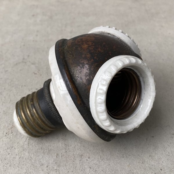 画像2: VINTAGE ANTIQUE BENJAMIN SOCKET ヴィンテージ アンティーク ベンジャミンソケット / ランプ ライト 2灯 コレクタブル 照明 店舗什器 アメリカ USA (4) (2)