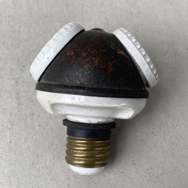 画像4: VINTAGE ANTIQUE BENJAMIN SOCKET ヴィンテージ アンティーク ベンジャミンソケット / ランプ ライト 2灯 コレクタブル 照明 店舗什器 アメリカ USA (4) (4)